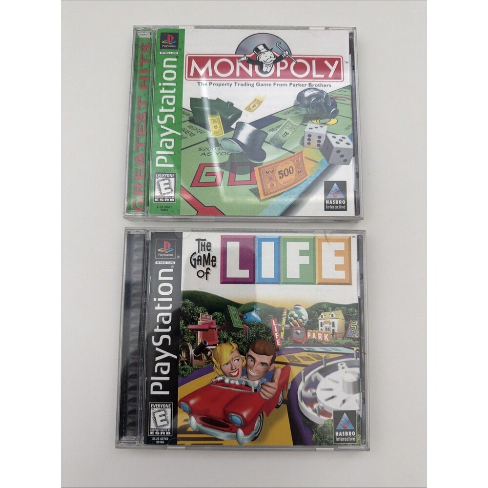 The Game of Life PS1 & Monopoly Sony PlayStation 1 Game CIB - Complete Tested
